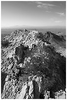 Waterman Peak summit ridge. Ironwood Forest National Monument, Arizona, USA ( black and white)