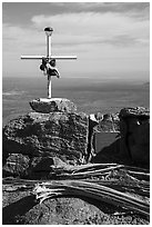 Lorene Leonberger memorial. Ironwood Forest National Monument, Arizona, USA ( black and white)
