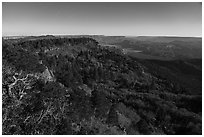 View from Mt Logan under moonlight. Grand Canyon-Parashant National Monument, Arizona, USA ( black and white)