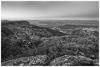 View from Mt Logan at dawn. Grand Canyon-Parashant National Monument, Arizona, USA ( black and white)