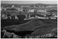 Bull Point and Mount Dellenbaugh. Grand Canyon-Parashant National Monument, Arizona, USA ( black and white)
