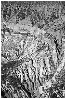 Pinnacles in Hells Hole. Grand Canyon-Parashant National Monument, Arizona, USA ( black and white)