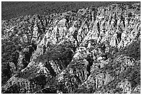 Eroded ridges, Hells Hole. Grand Canyon-Parashant National Monument, Arizona, USA ( black and white)