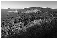 Mount Trumbull from Mount Logan. Grand Canyon-Parashant National Monument, Arizona, USA ( black and white)