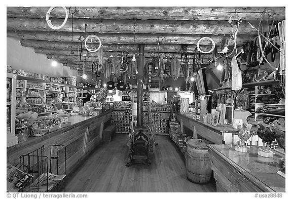 The Bullpen. Hubbell Trading Post National Historical Site, Arizona, USA (black and white)