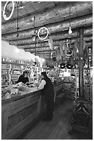 The main trading area. Hubbell Trading Post National Historical Site, Arizona, USA (black and white)