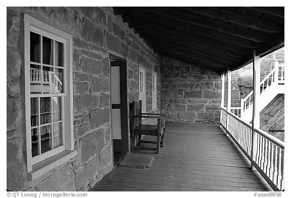 Interior porch of Winsor Castle. Pipe Spring National Monument, Arizona, USA