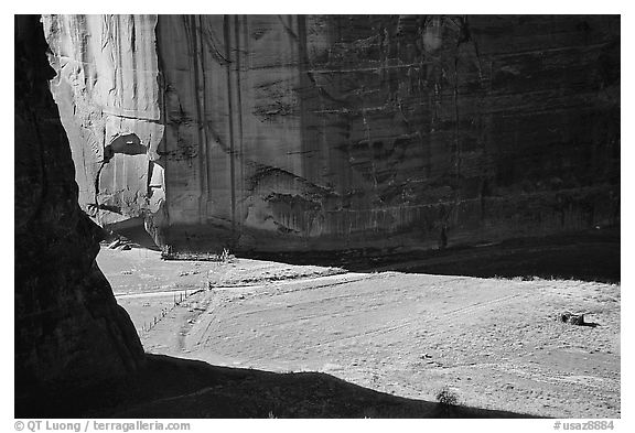 Light and shadows cast by the steep walls of Canyon de Muerto. Canyon de Chelly  National Monument, Arizona, USA