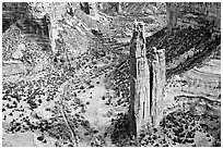 Spider Rock. Canyon de Chelly  National Monument, Arizona, USA (black and white)