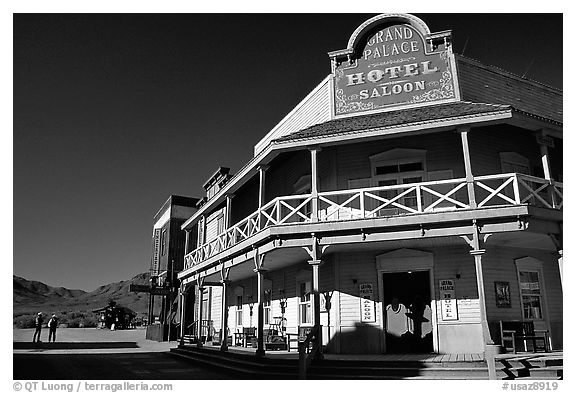 Saloon, Old Tucson Studios. Tucson, Arizona, USA (black and white)