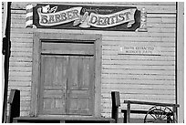 Dentist shop, Old Tucson Studios. Tucson, Arizona, USA ( black and white)