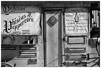 Snake Oil display, Old Tucson Studios. Tucson, Arizona, USA ( black and white)