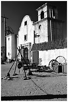 Adobe, Old Tucson Studios. Tucson, Arizona, USA (black and white)
