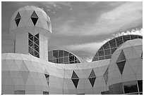 Tower. Biosphere 2, Arizona, USA (black and white)