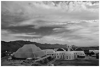 View of the complex. Biosphere 2, Arizona, USA (black and white)