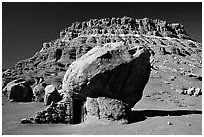 Boulder with hut near Page. Arizona, USA ( black and white)