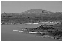 Lake Powell and Antelope Island at dusk, Glen Canyon National Recreation Area, Arizona. USA ( black and white)