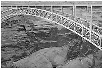 Bridge near the Glen Canyon Dam, Glen Canyon National Recreation Area, Arizona. USA (black and white)