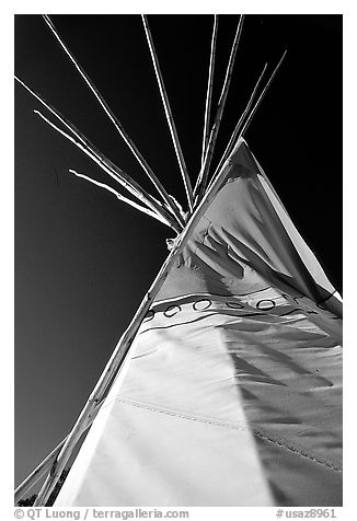 Teepee and blue sky. Arizona, USA