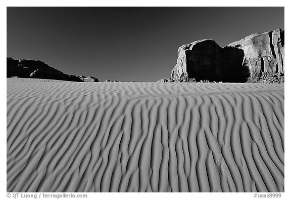 Ripples and mesas. Monument Valley Tribal Park, Navajo Nation, Arizona and Utah, USA