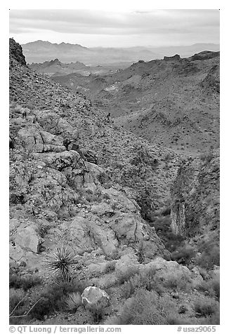 Desert mountains. Arizona, USA (black and white)