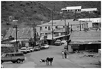 Main Street, Oatman. Arizona, USA ( black and white)