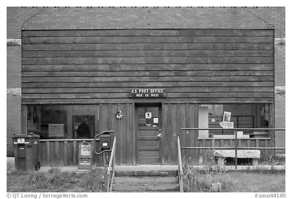 Post office, Rico. Colorado, USA (black and white)