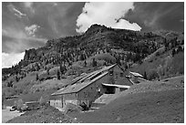 Pandora mine. Telluride, Colorado, USA ( black and white)