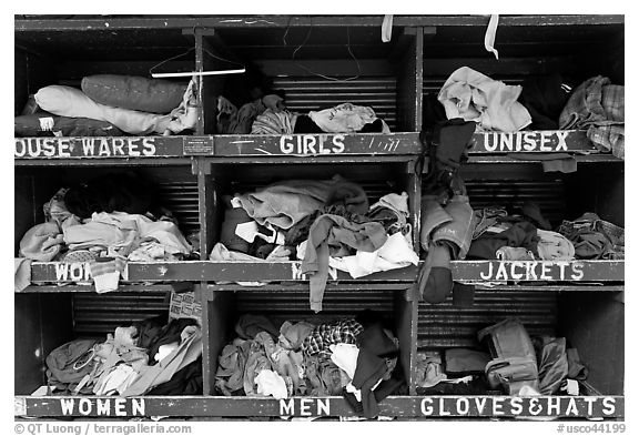 Community box. Telluride, Colorado, USA (black and white)