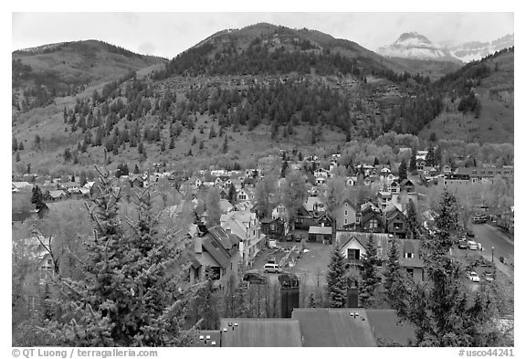 Town and mountains in the spring. Telluride, Colorado, USA