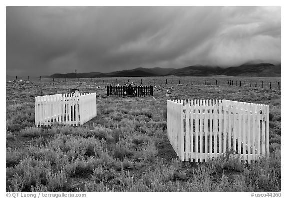 Graveyard, Villa Grove. Colorado, USA (black and white)