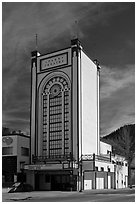 Historic Park Theater, Estes Park. Colorado, USA (black and white)