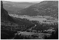 Pagosa Springs valley in autumn. Colorado, USA (black and white)