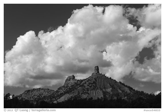 Clouds over Cimarron Range. Chimney Rock National Monument, Colorado, USA