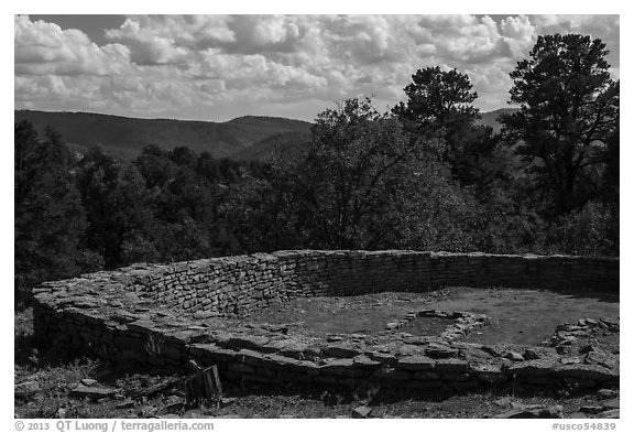 Archeological ruins. Chimney Rock National Monument, Colorado, USA