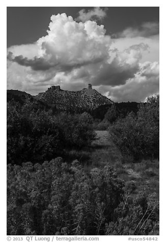 Chimney Rock landscape. Chimney Rock National Monument, Colorado, USA
