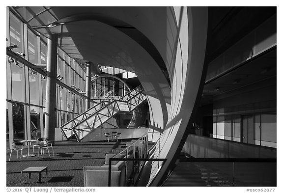 Atrium, Denver Museum of Nature and Science. Denver, Colorado, USA (black and white)