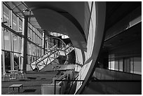 Atrium, Denver Museum of Nature and Science. Denver, Colorado, USA ( black and white)