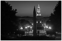 Civic Center Park at dusk. Denver, Colorado, USA ( black and white)