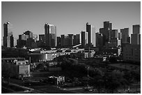 City skyline. Denver, Colorado, USA ( black and white)