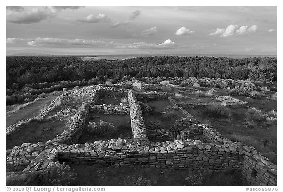 Lowry Pueblo. Canyon of the Ancients National Monument, Colorado, USA (black and white)