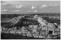 Lowry Pueblo, late afternoon. Canyon of the Ancients National Monument, Colorado, USA ( black and white)