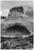 Saddlehorn Pueblo. Canyon of the Ancients National Monument, Colorado, USA ( black and white)