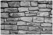 Masonery detail. Yucca House National Monument, Colorado, USA ( black and white)