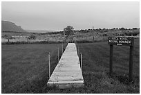 Entrance. Yucca House National Monument, Colorado, USA ( black and white)