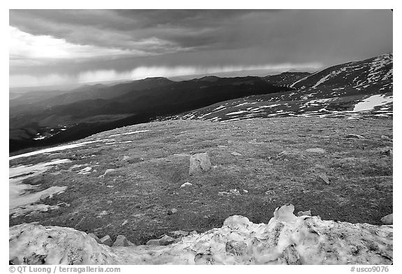 Snow and tundra on Mt Evans. Colorado, USA