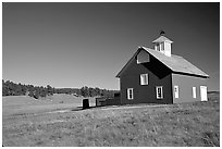 Red house, Sangre de Cristo range. Colorado, USA (black and white)
