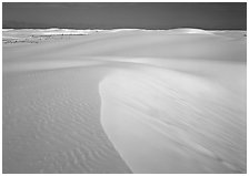 White sand dunes. White Sands National Park ( black and white)