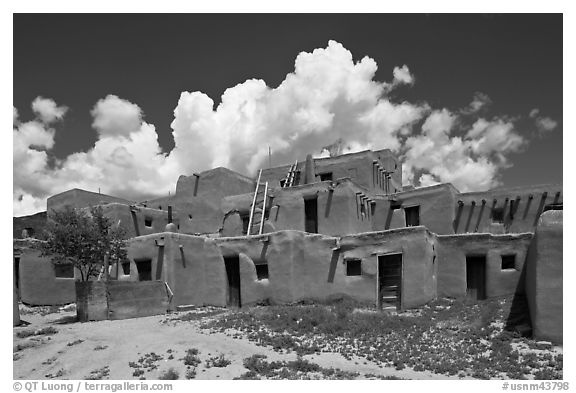 Hlaukwima. Taos, New Mexico, USA (black and white)