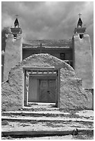 San Jose de Gracia church. New Mexico, USA ( black and white)